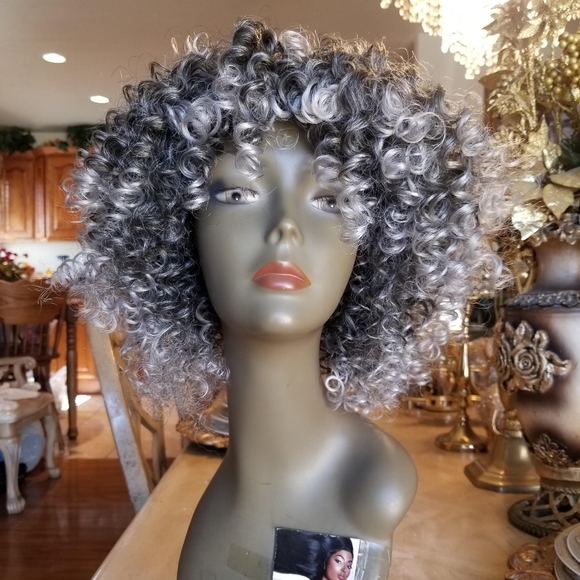 Gray Black Beauty Full Wig main image 5